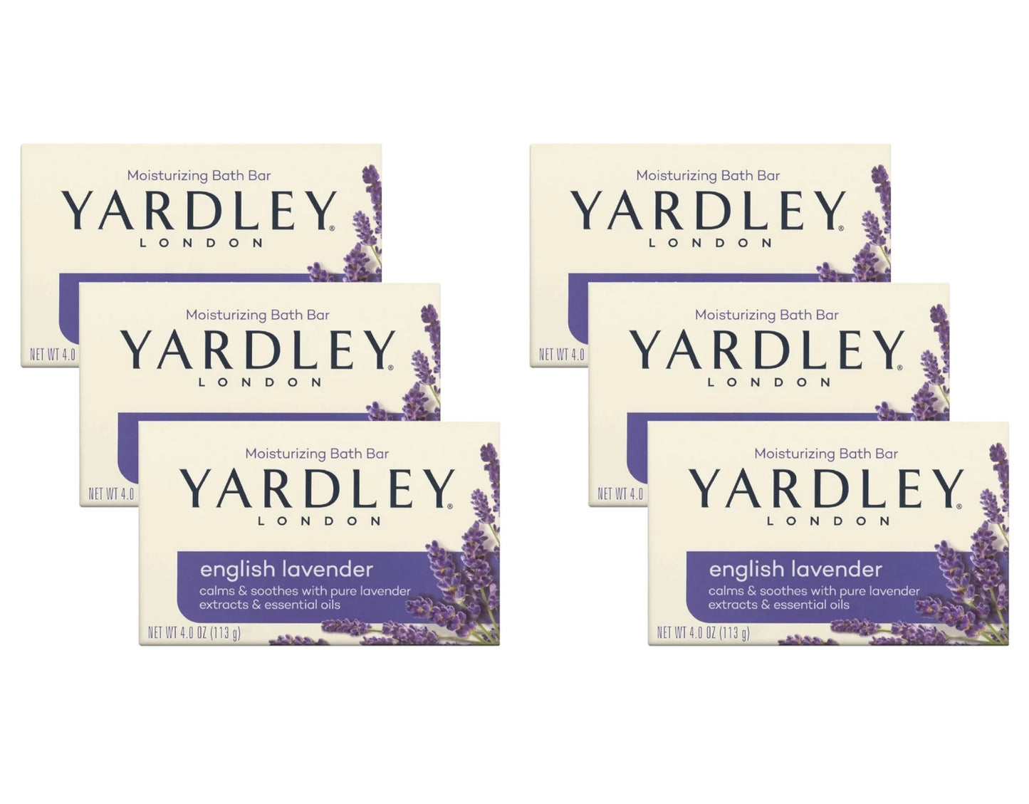 Moisturizing Bath Soap Bar, English Lavender, 4Oz, (6 Pack)