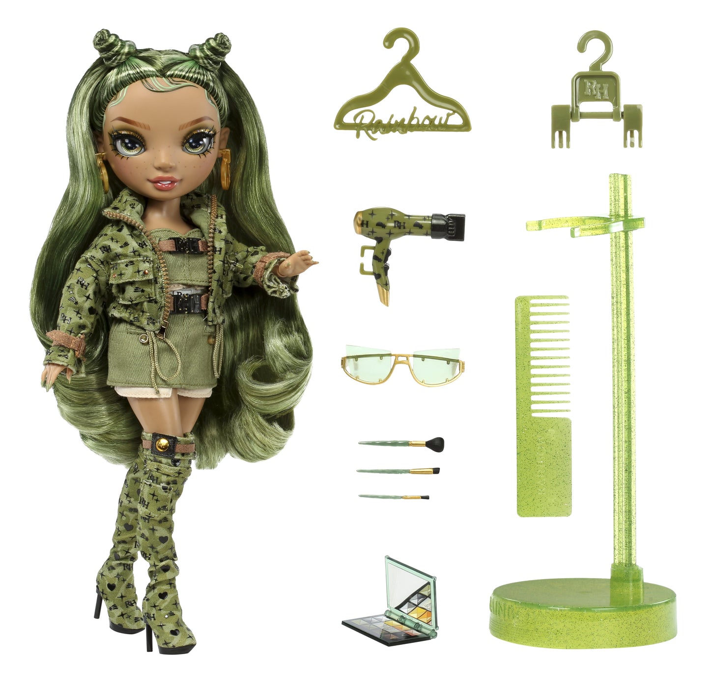 Olivia, Camo Green Fashion Doll, 11 Inches