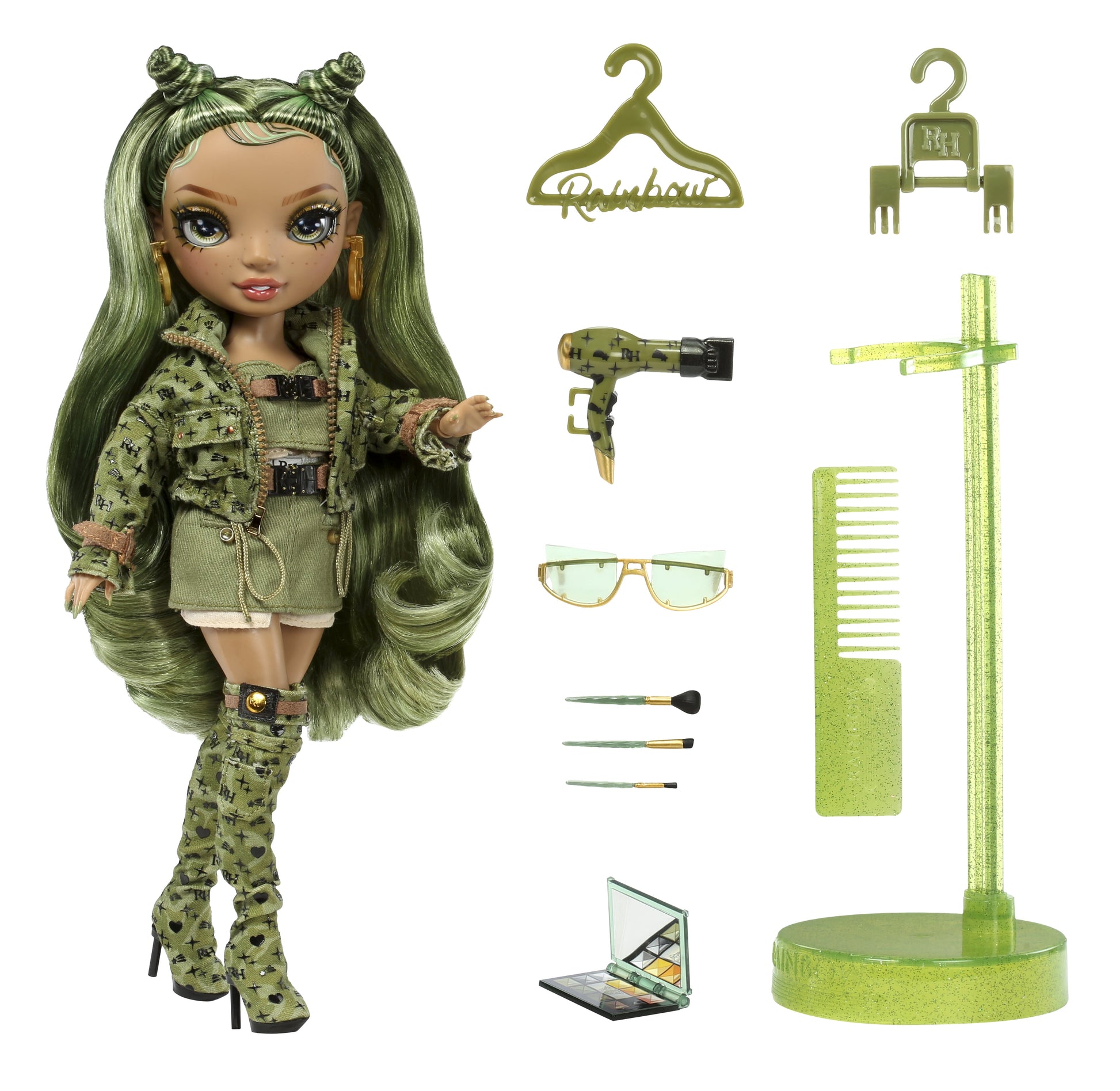 Olivia, Camo Green Fashion Doll, 11 Inches