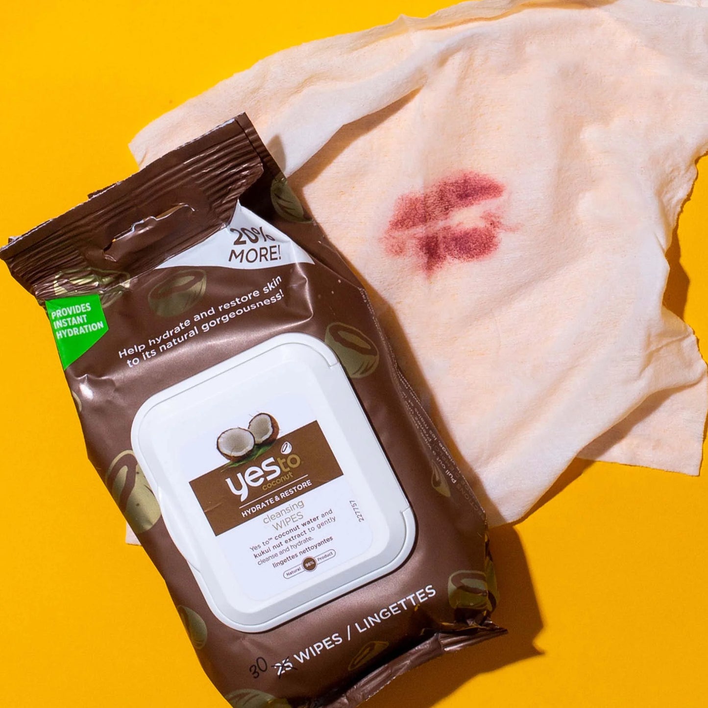 Coconut Cleansing Wipes Hydrating Makeup Remover Wipes, 30 Ct