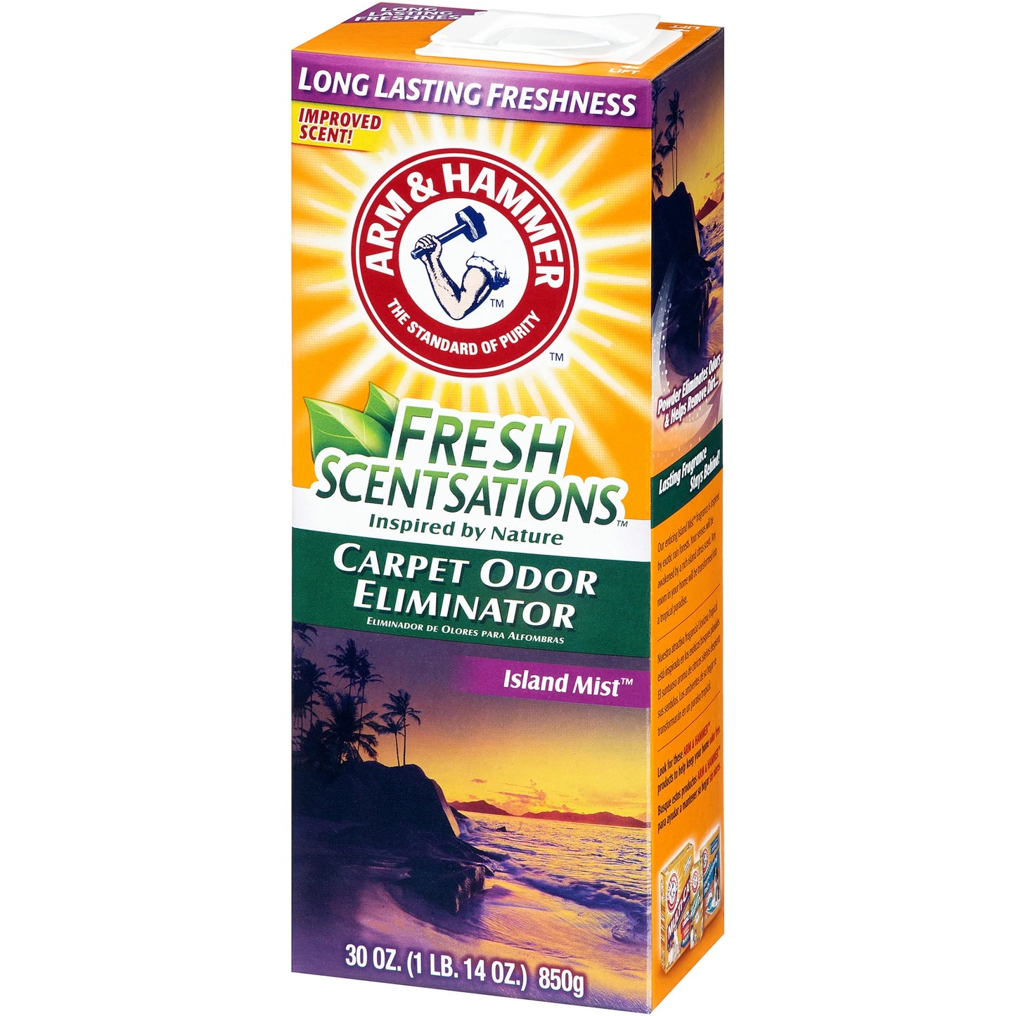 Fresh Scentsations Carpet Odor Eliminator Powder, Island Mist, 30 Oz