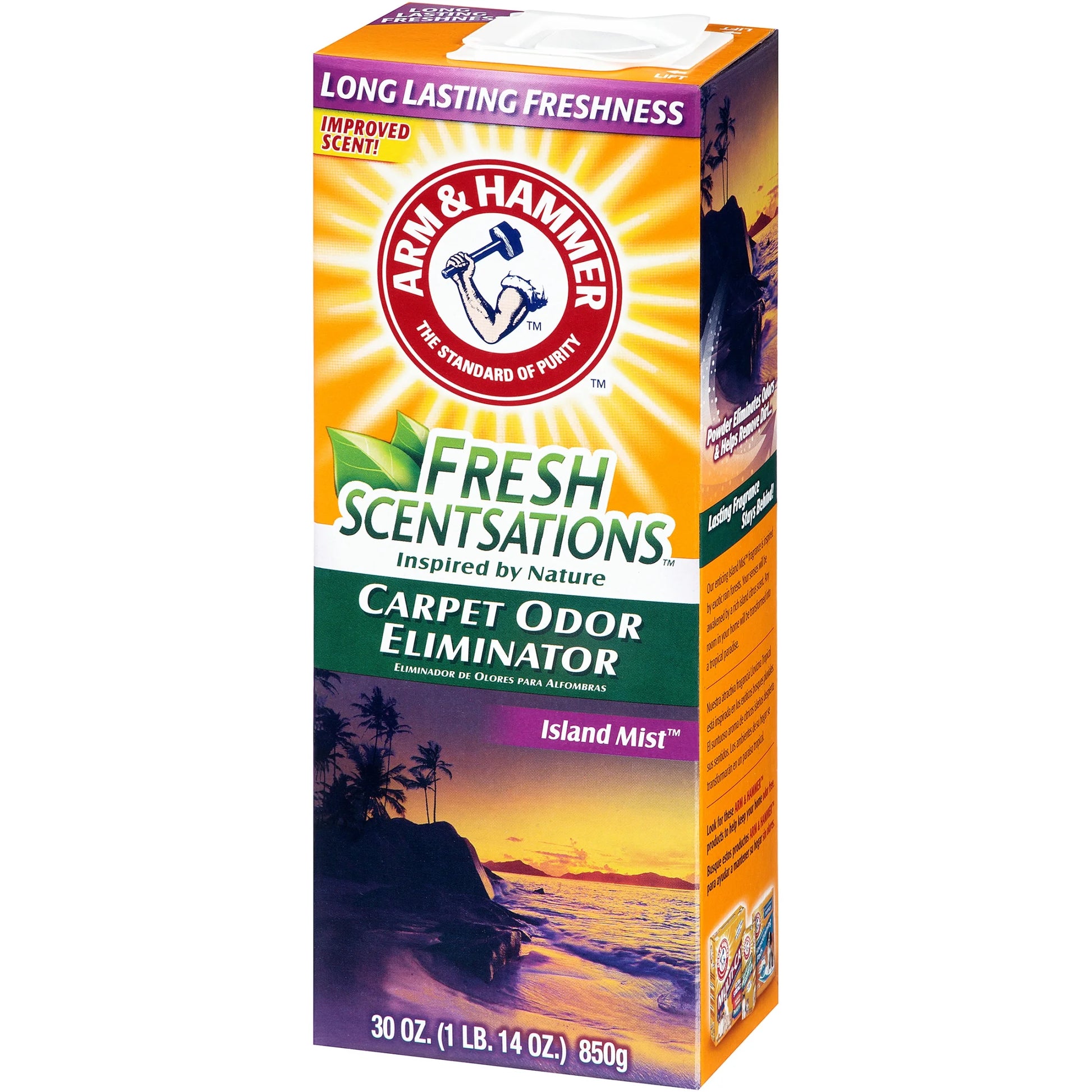 Fresh Scentsations Carpet Odor Eliminator Powder, Island Mist, 30 Oz