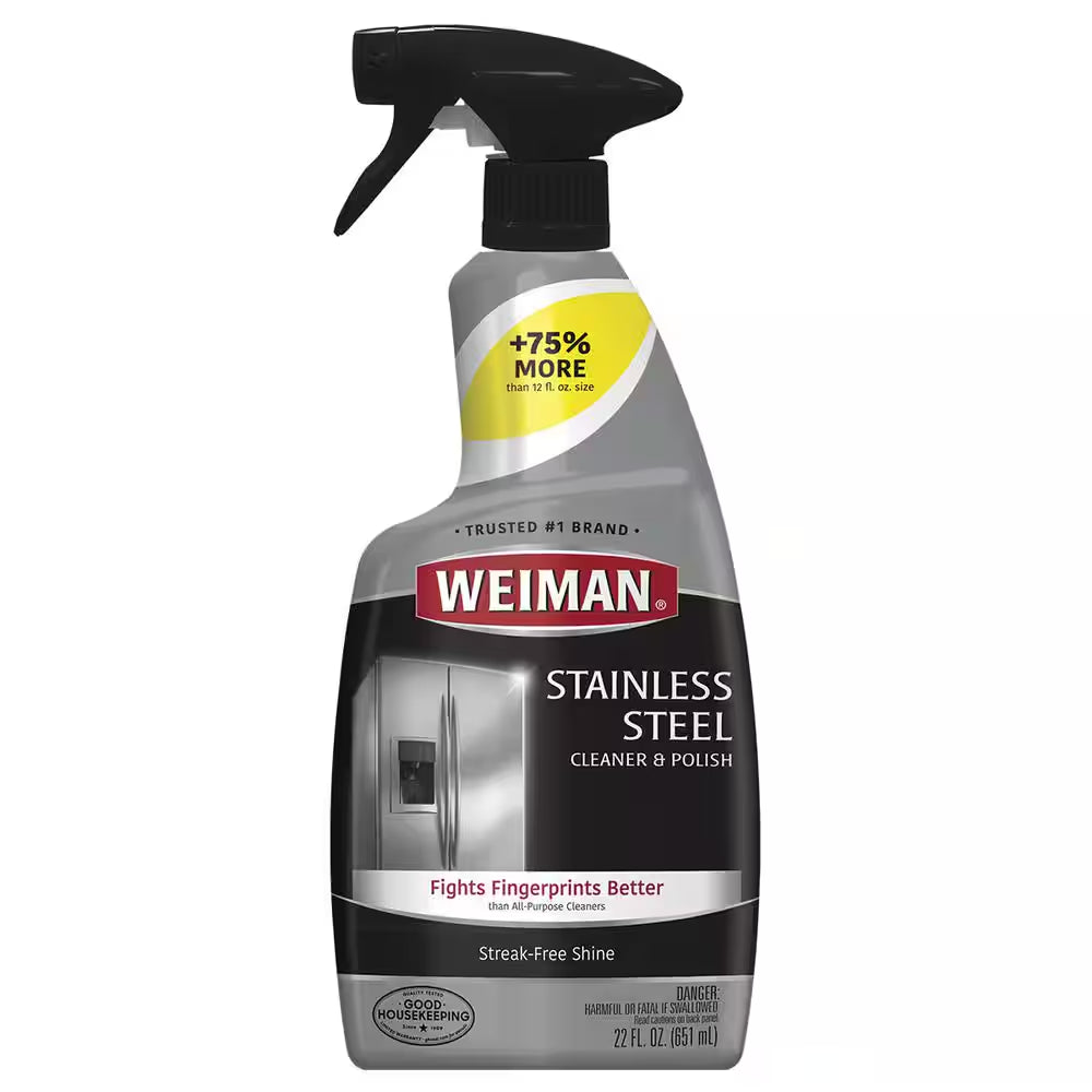 22 Oz. Stovetop Cleaner for Daily Use Spray and 22 Oz. Stainless Steel Cleaner and Polish Spray