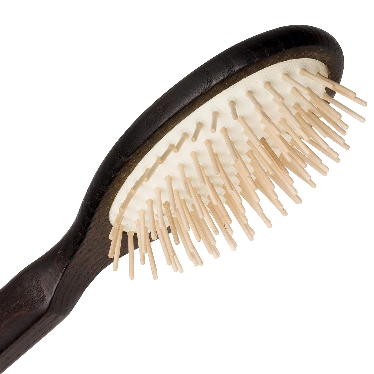 Maple Pin Oval Wooden Hairbrush with Oiled Thermowood Handle, 8-1/2-Inches