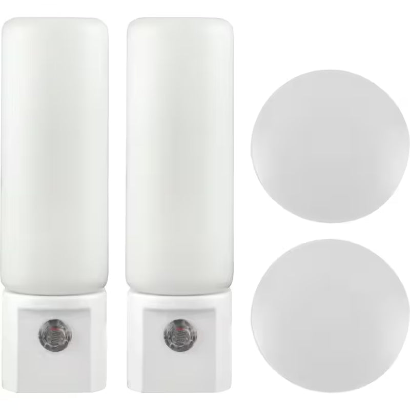 4 -Pack Value Pack White LED Auto On/Off Night Light