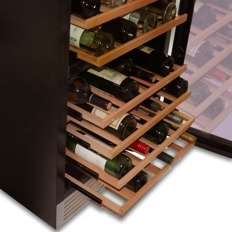 23.50-In W 46 -Bottles Stainless Steel Dual Zone Cooling Built-In Indoor Wine Cooler