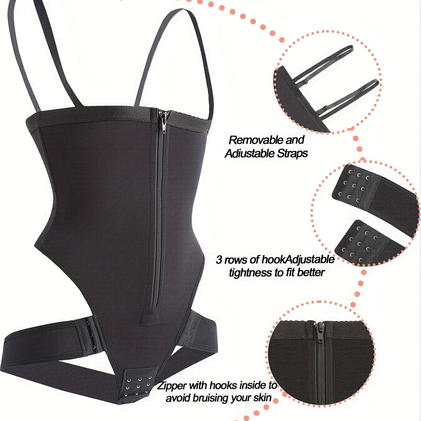 Women's Waist Trimmers, Zipper Shapewear, Tummy Trainer & Butt Lifter For Body Slimming & Shaping