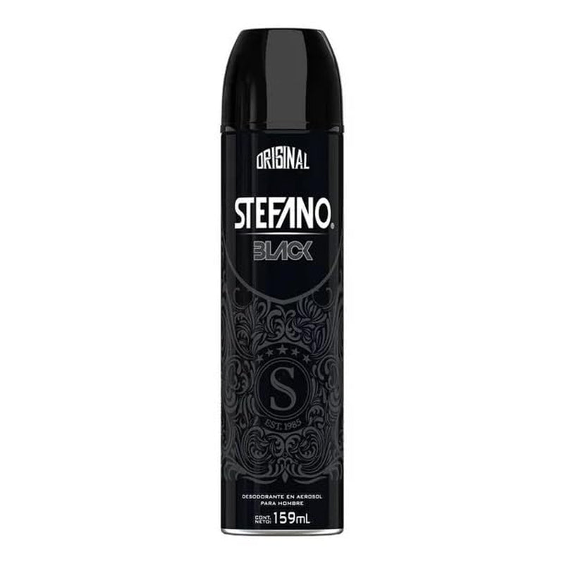 Stefano Black Desodorante / Deodorant Spray by Lournay 4.3 Oz (125 Grs) by Stefano