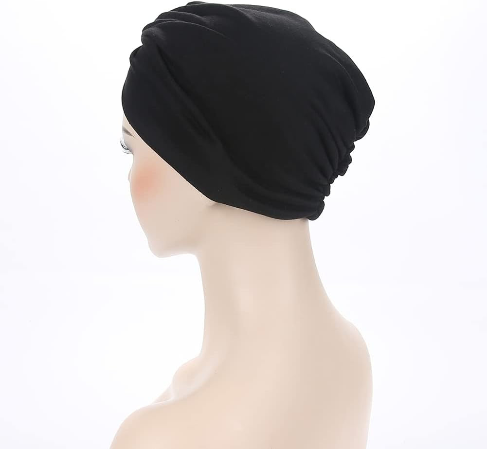 Women'S Cotton Twist Sleep Turban Hat Cancer Chemo Beanies Cap Wrap Pleated Headwear