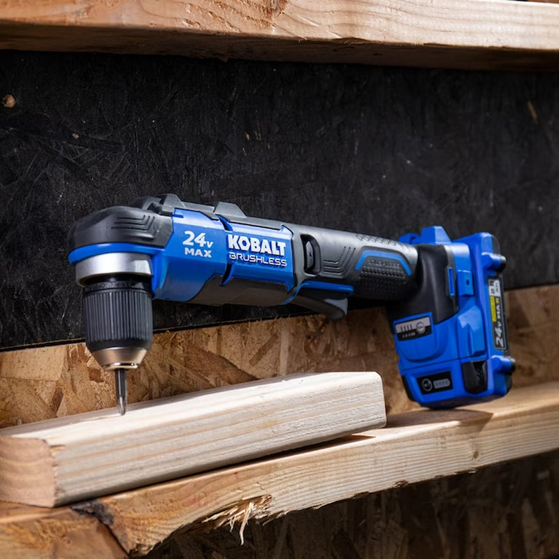 24-Volt 3/8-In Keyless Brushless Right Angle Cordless Drill ( Charger Not Included )