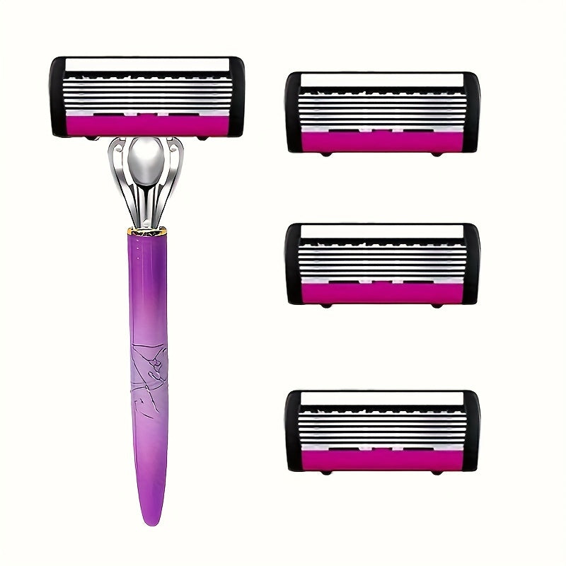 Women's 6-Layer Stainless Steel Blade Razor For Smooth, Close Shave (Compare to Venus)