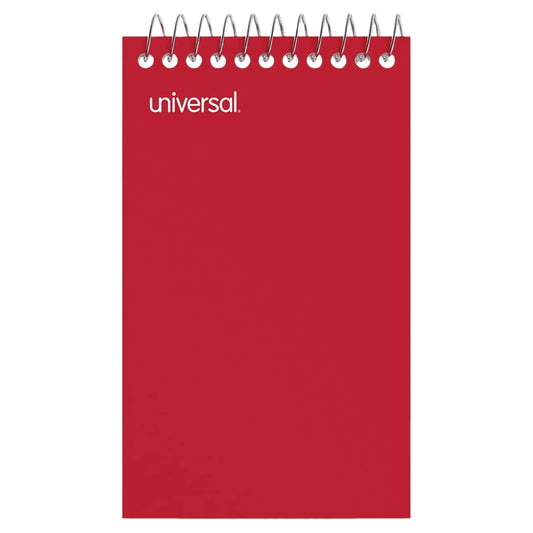 Universal Wirebound Memo Book, Narrow Rule, 3" X 5", White, 50 Sheets (12 Count)
