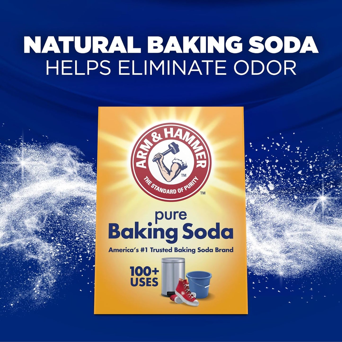 Arm & Hammer Laundry Detergent, Free of Perfume & Dyes, Powder, 100 Loads