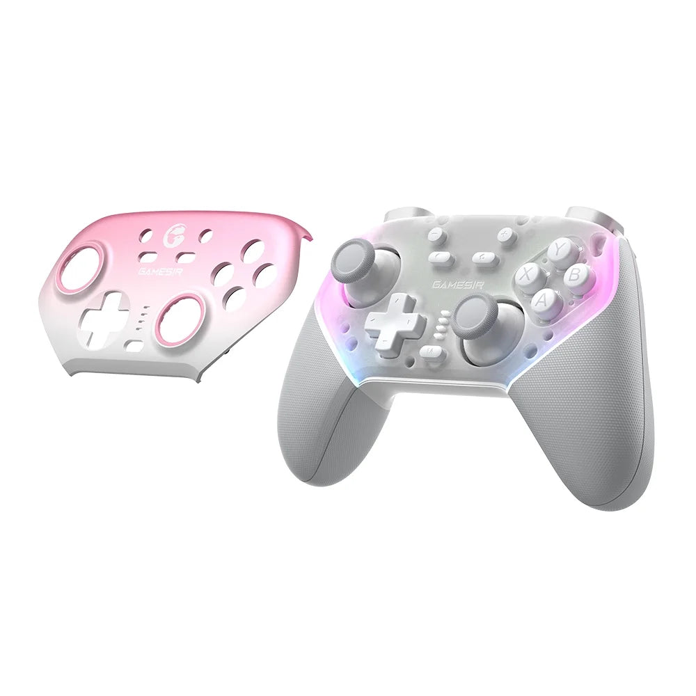 Super Nova Multi-Platform Wireless Gaming Controller for Pc/Switch/Ios/Android with Smart Auto Start-Stop Charging Dock(Whipped Pink Version)