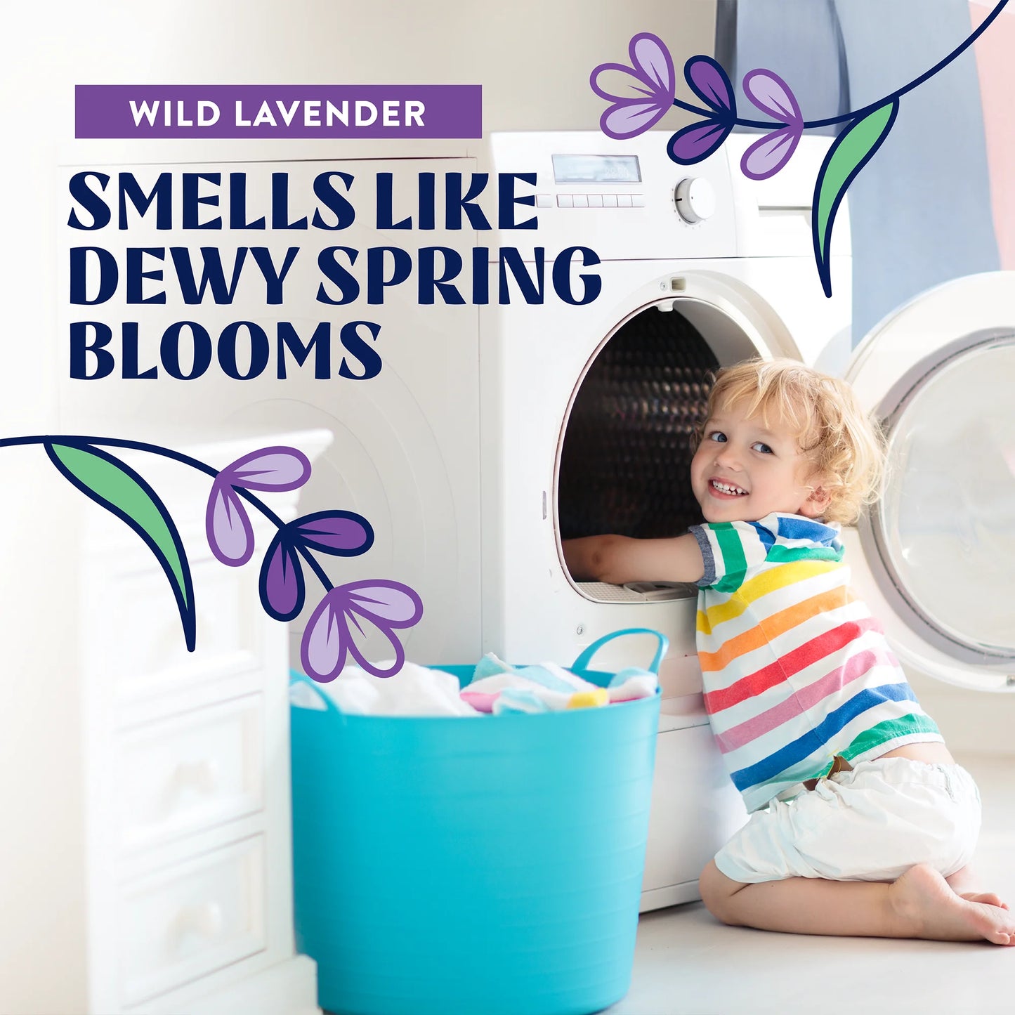 Laundry Detergent Sheets, Wild Lavender Scent, 60 Count