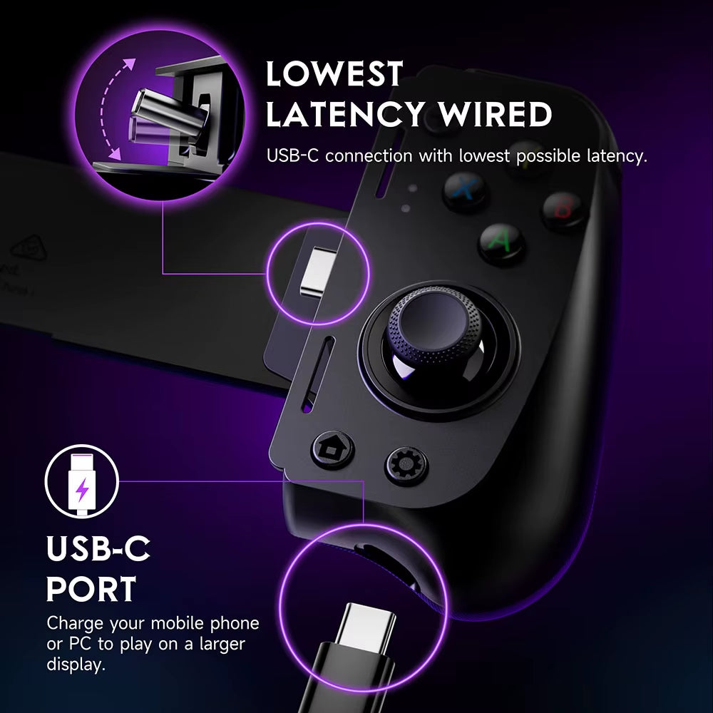 Easysmx M10 Type C Mobile Phone Controller for Android Phone, Xbox Game Pass, Iphone 15, Hall Effect Triggers Joysticks