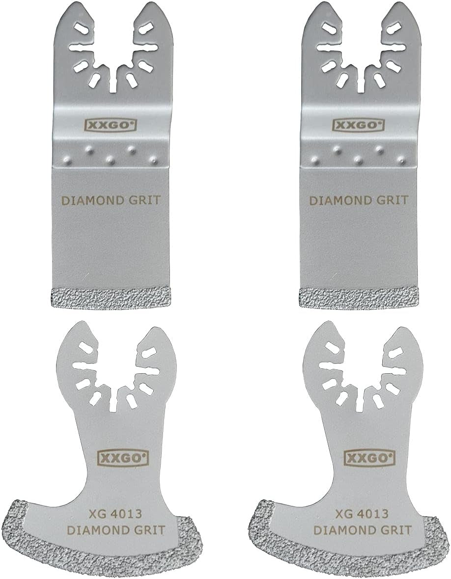 4 Pcs Diamond Oscillating Multi Tool Blades for Removing Grit Grout XG4202S