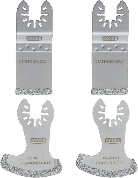 4 Pcs Diamond Oscillating Multi Tool Blades for Removing Grit Grout XG4202S