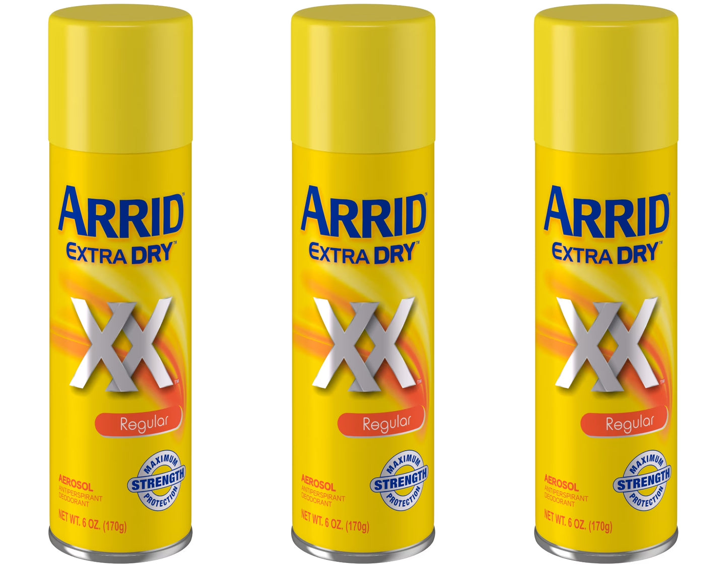 3 Pack -  Extra Dry Anti-Perspirant Deodorant Spray Regular 6 Oz Each