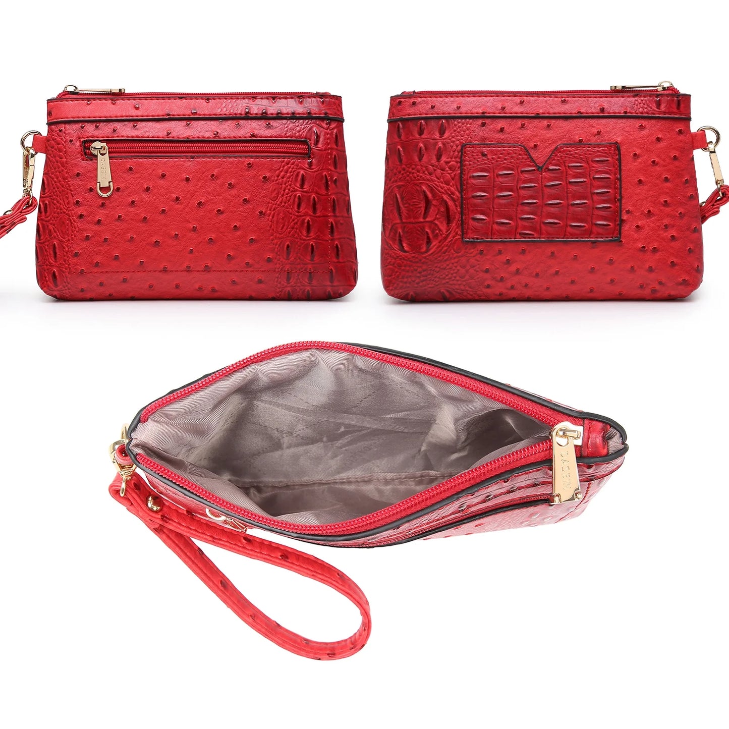 Women Handbags and Purses Ladies Shoulder Bag Top Handle Satchel Tote Work Bag with Matching Clutch