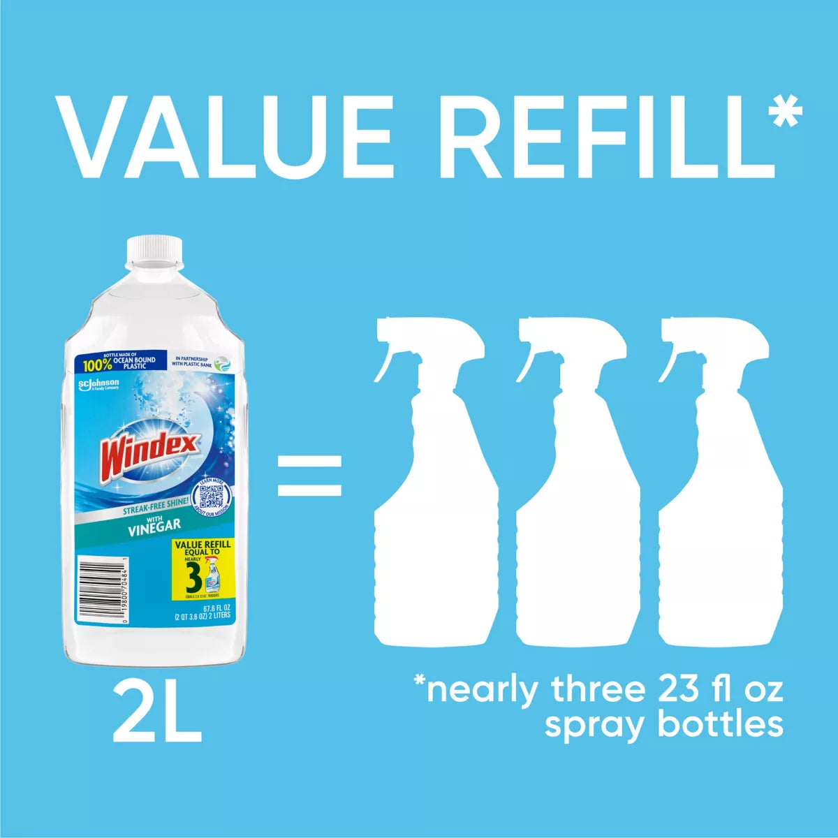 Windex Glass Cleaner Trigger Bottle Vinegar
