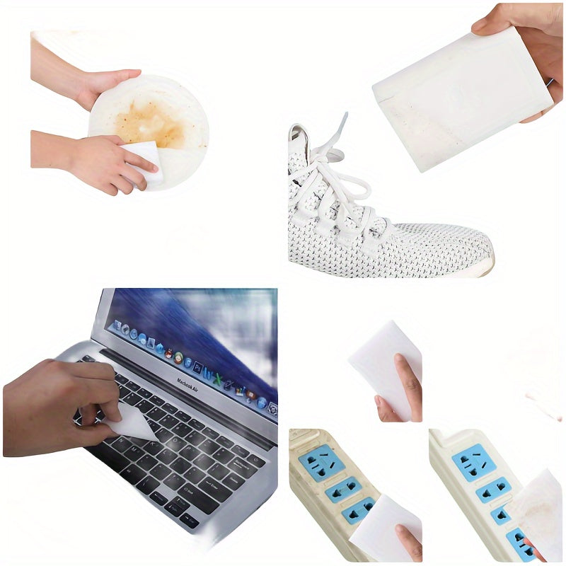 100pcs Magic Eraser Sponges - Ultra Absorbent Melamine Foam for Cleaning Kitchen, Bathroom, Sink, Oven, Stove, Plate, Shower, Tile, Wall, and Car - Effective Household Cleaning Supplies and Tool