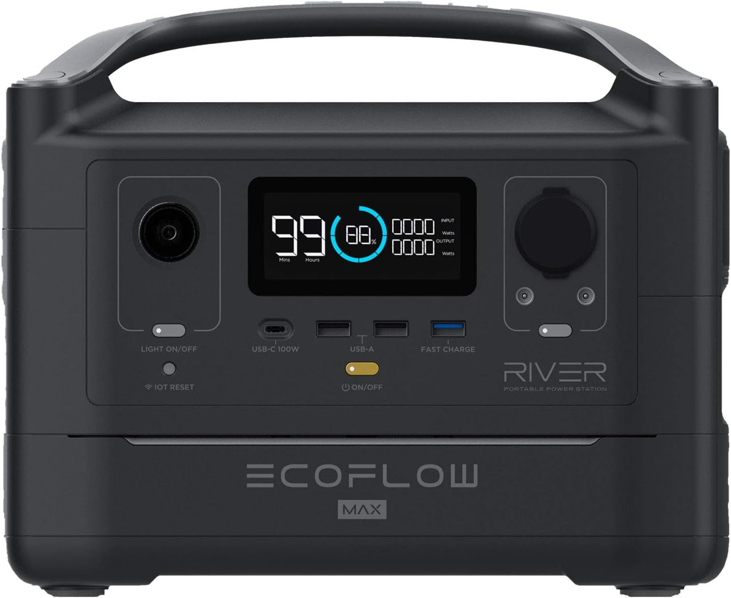 RIVER 2 Max Solar Generator 512Wh Long-Life Lifepo4 Portable Power Station& 180W Solar Panel for Home Backup Power, Camping & Rvs 100% Charged in 60M with 3000+ Cycles & up to 1000W Output