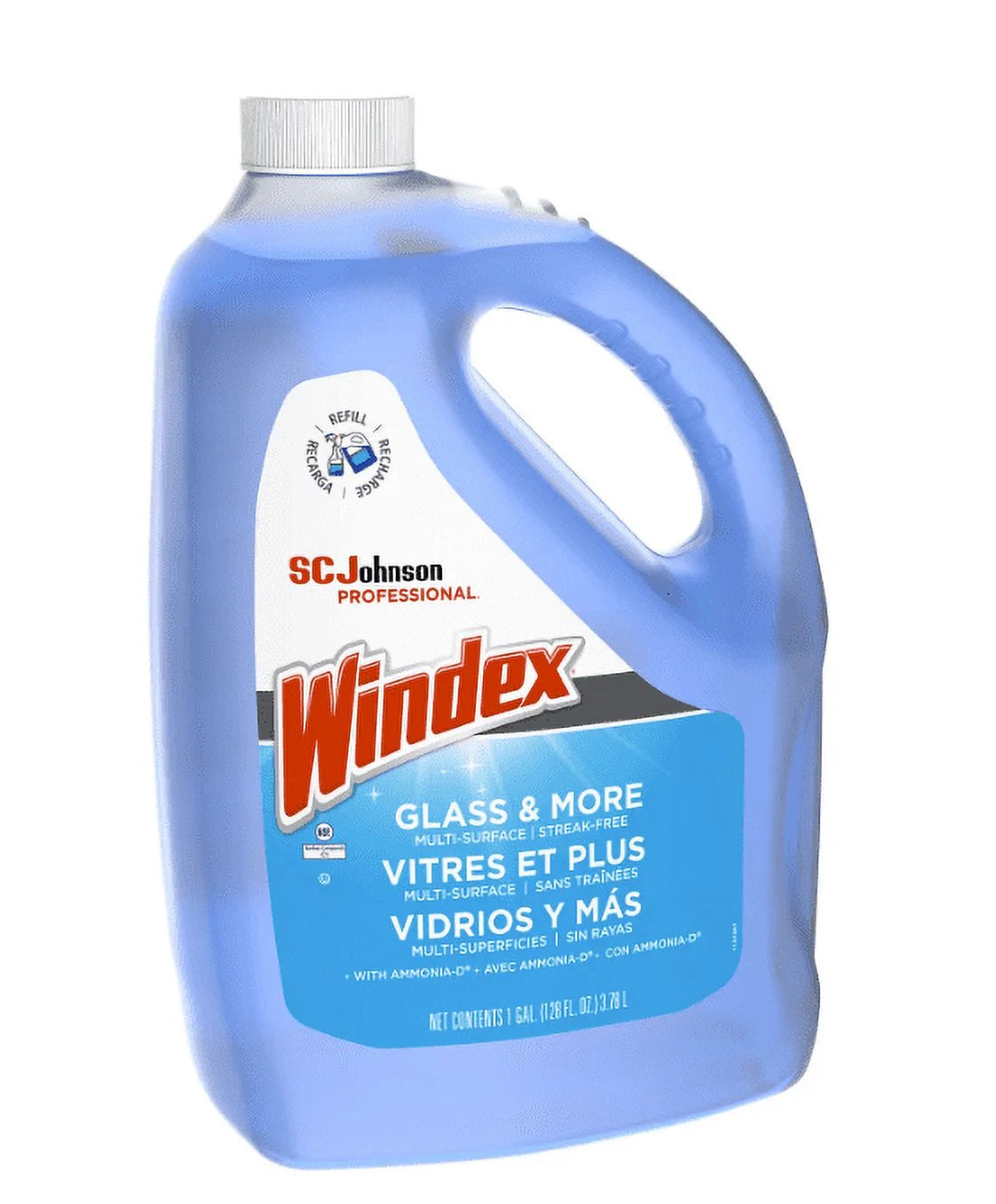 Glass Cleaner with Ammonia-D, Floral, 128 Oz.,