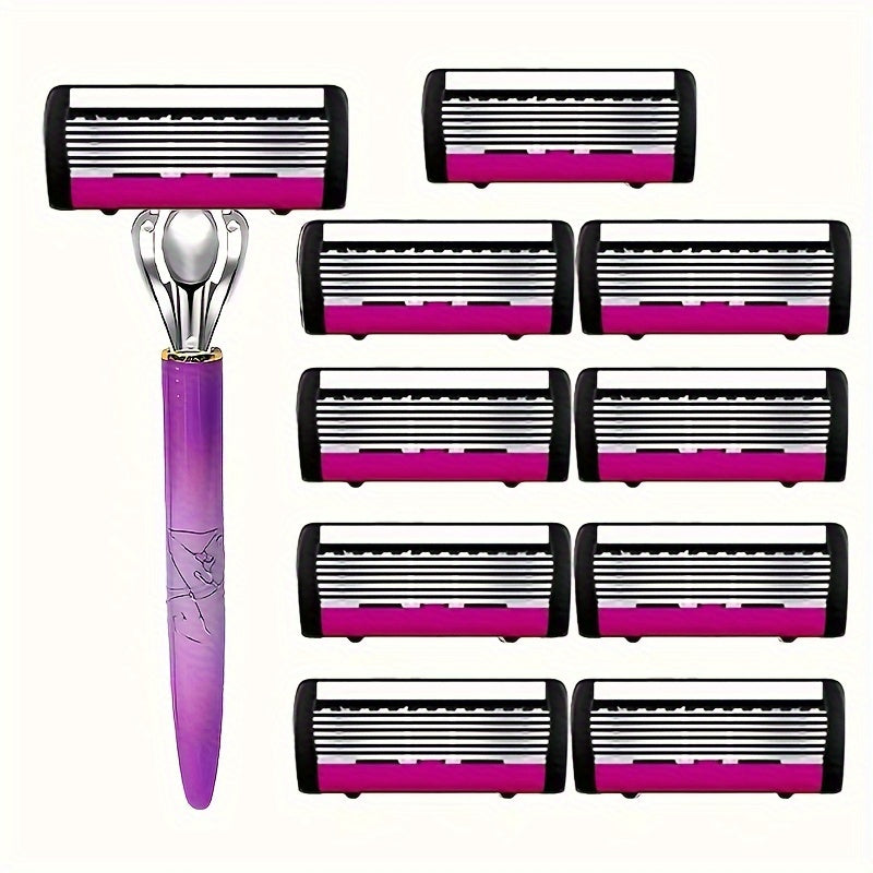 Women's 6-Layer Stainless Steel Blade Razor For Smooth, Close Shave (Compare to Venus)