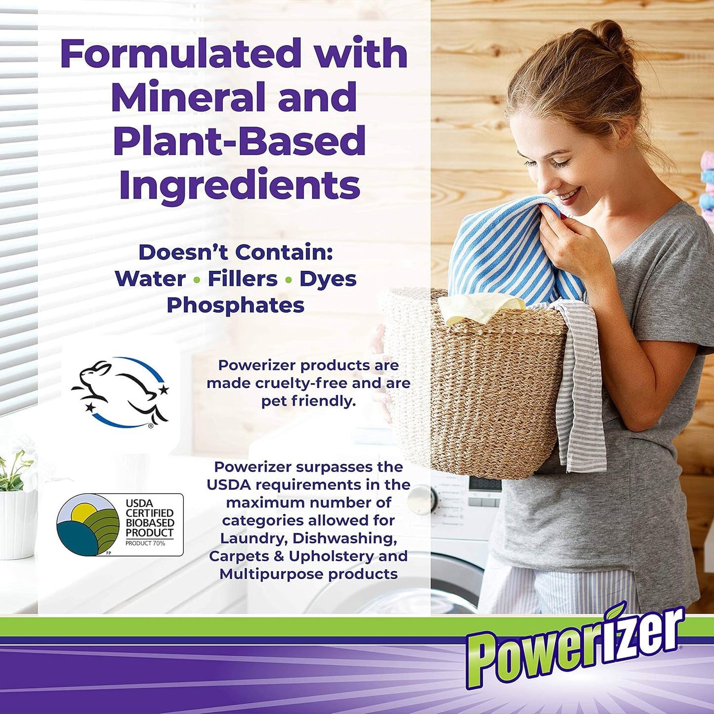 Complete Laundry Powder Detergent & Multipurpose Cleaner | 1 Lb Detergent | 46 Scoops | Plant-Based Concentrated Laundry Soap Powder