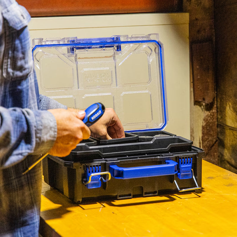 CASESTACK 10.14-In W X 13.4-In H X 5-In D Black Plastic Tool Box