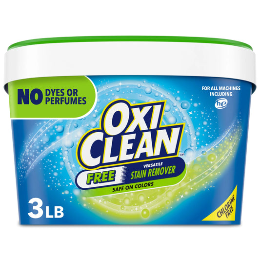 Free Versatile Home and Laundry Stain Remover Powder, No Dyes or Perfumes, 3 Lb