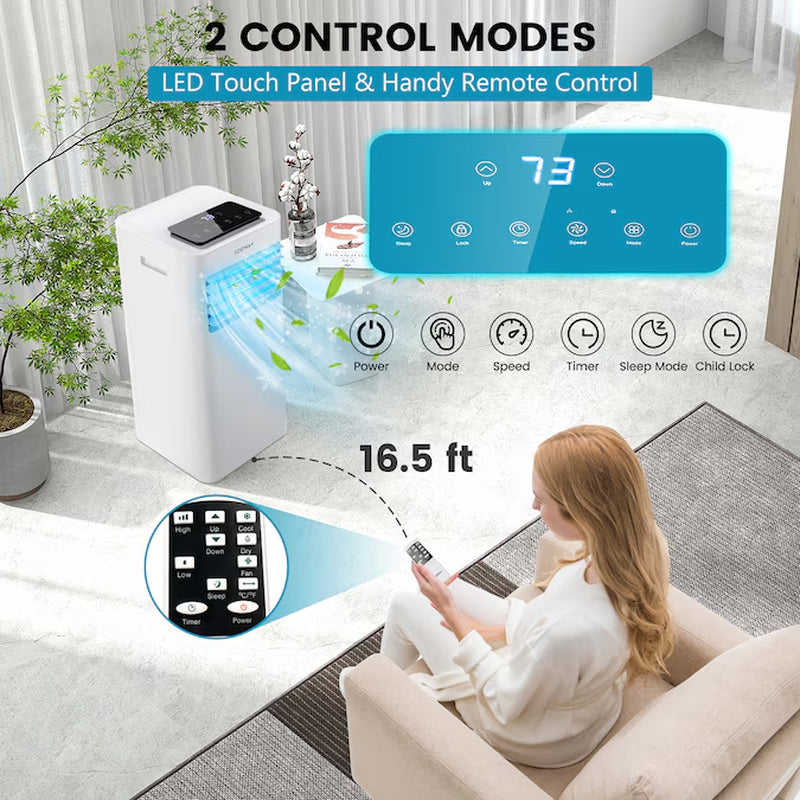 5000 BTU DOE 115-Volt Vented Small Room Portable Air Conditioner Remote Included