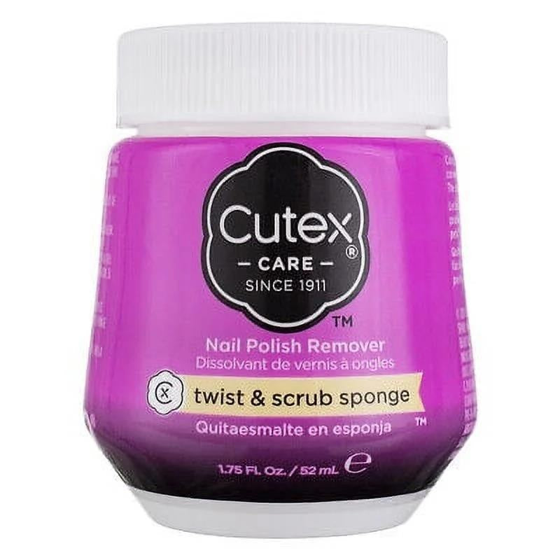 2 Pack - Twist & Scrub Sponge Nail Polish Remover Jar 1.75 Fl Oz