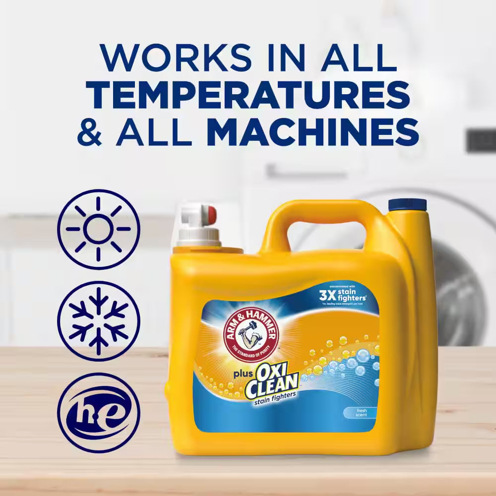Fresh Scent plus Oxiclean Liquid Laundry Detergent, 128-Loads, 166.5 Fl.Oz.