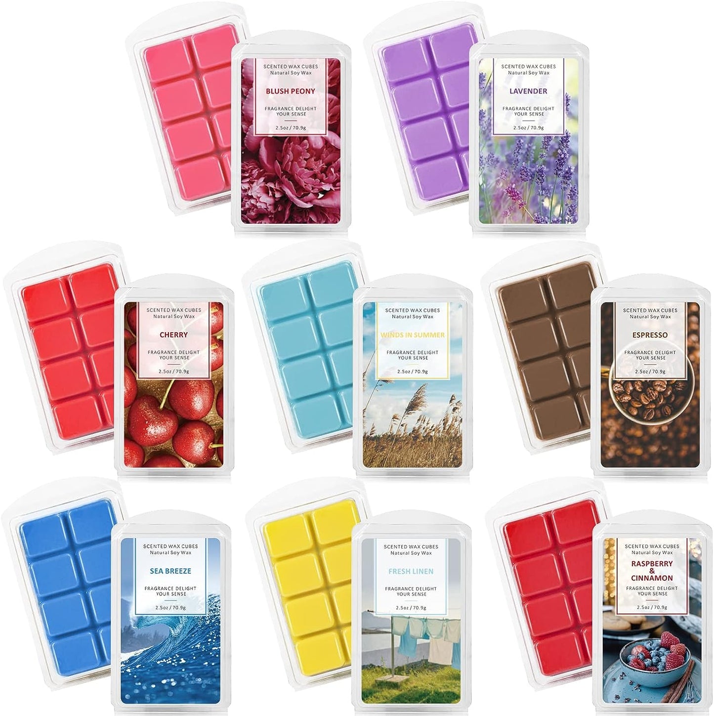 Wax Melts Cubes, Scented Wax Melts Gift Set for Warmer