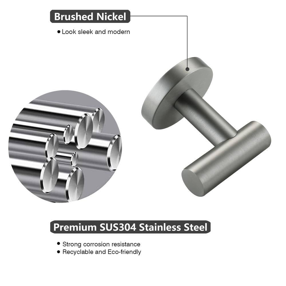 3 -Piece Bath Hardware Set with Mounting Hardware in Brushed Nickel