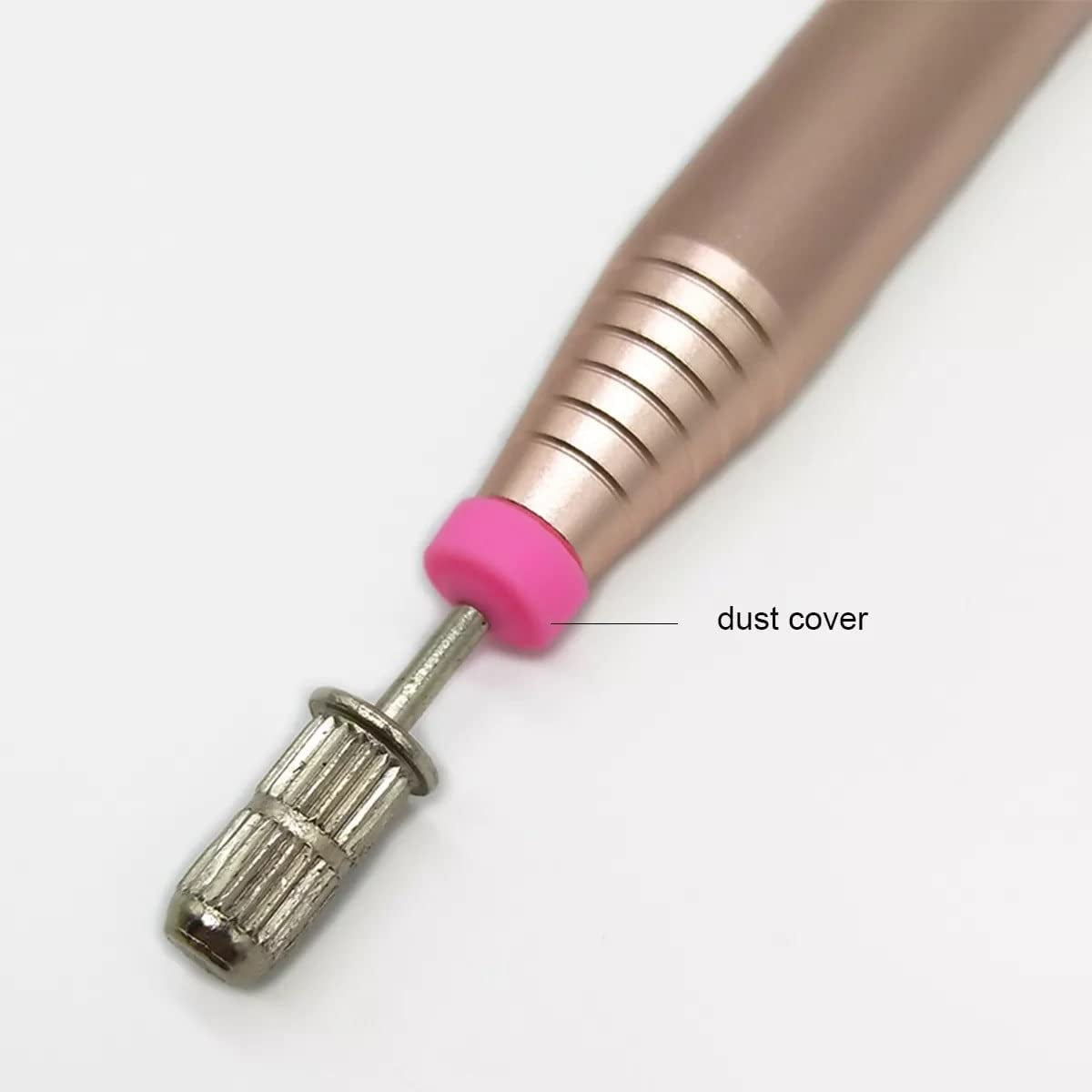 -25Pcs Professional Nail Drill Bits Pink Nail Tech Supplies Electric Nail Filer Plastic Cap-Nail Art Tools Drill Dust Collector Dust Stopper Nail Drill Bit -Pink Drill Nail Dust Collectos