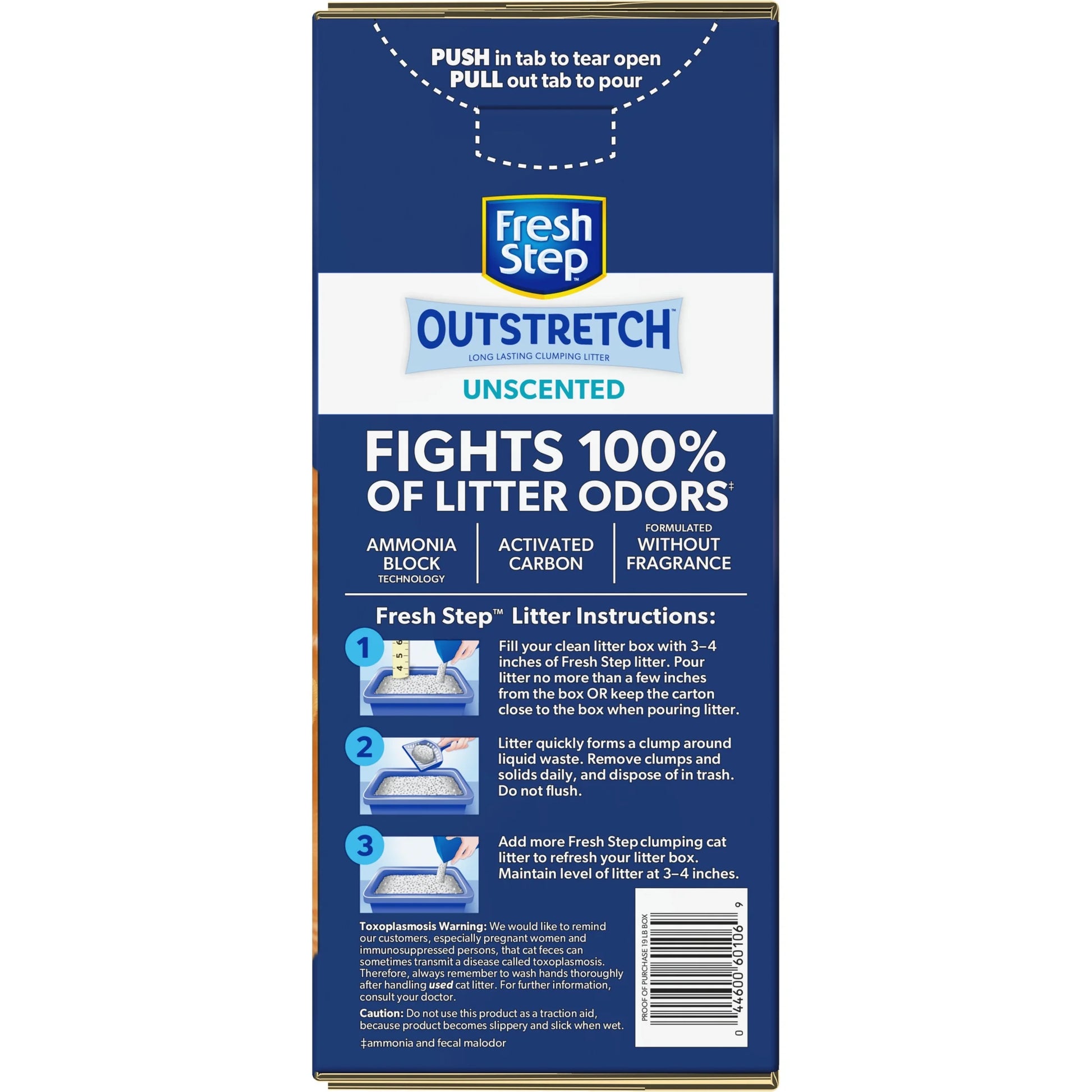 Outstretch Long Lasting Clumping Litter Simply Unscented, 19 Lb. Box
