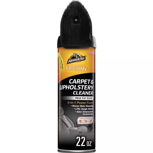 Fresh Fx 22 Oz. Power Foam Carpet and Upholstery Cleaner - New Car Scent