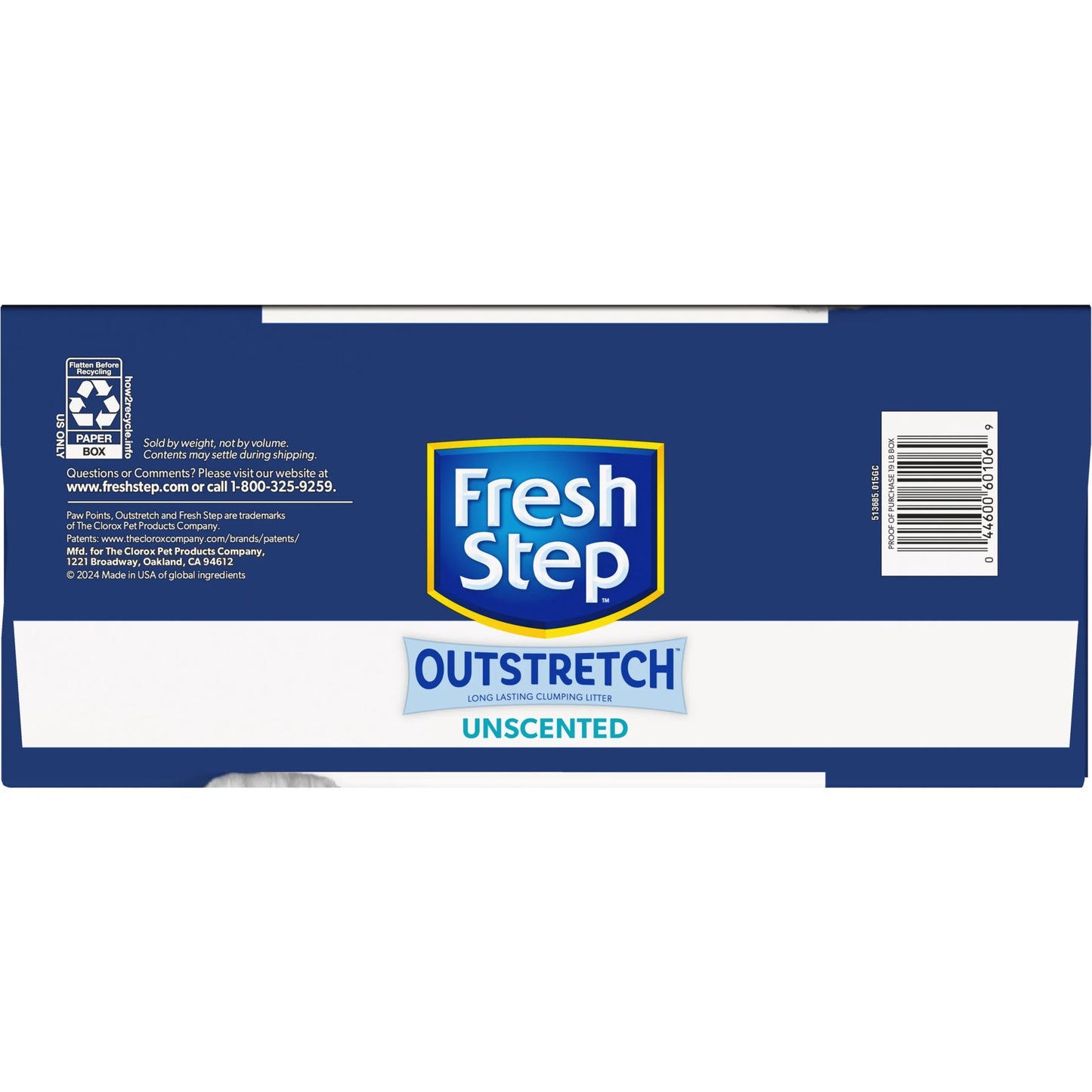 Outstretch Long Lasting Clumping Litter Simply Unscented, 19 Lb. Box