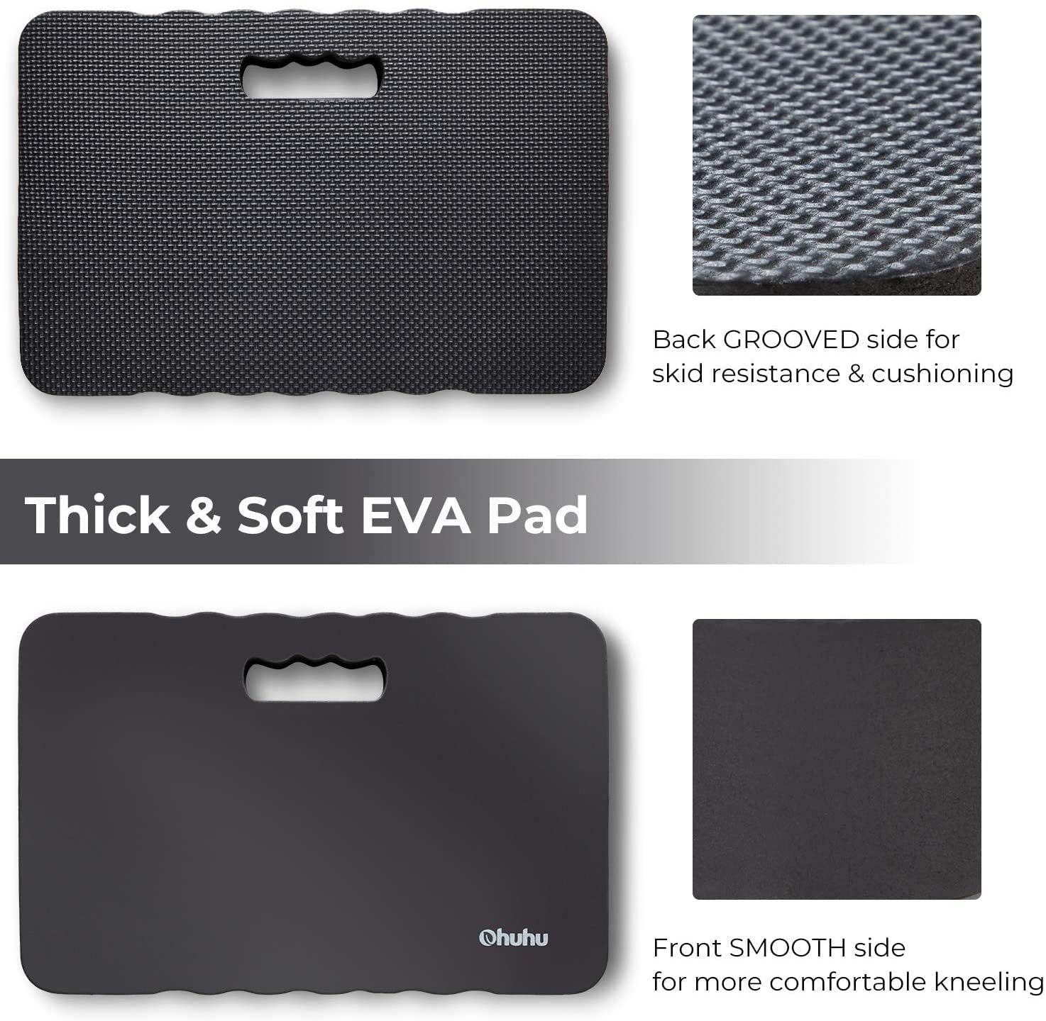 Premium Thick Kneeling Pad,  2-Pack Large Comfortable Gardening Knee Mat with 2 Different Surfaces, Extra Thick Knee Cushion Kneeler for Gardening Work Baby Praying, Gifts for Women Men Seniors