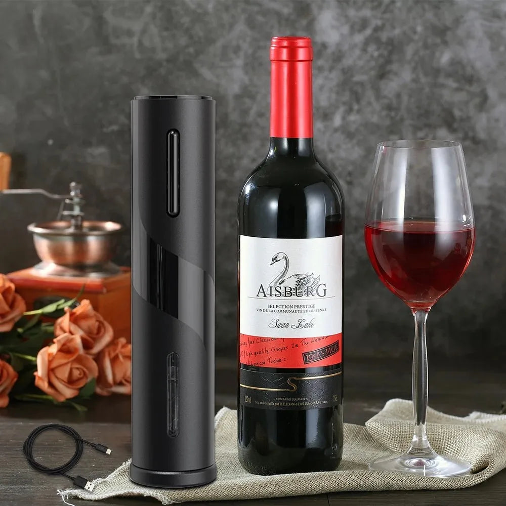 Electric Wine Opener Set Automatic Wine Bottle Opener Rechargeable Wine Corkscrew Kitchen Tools Opener with Gift Box