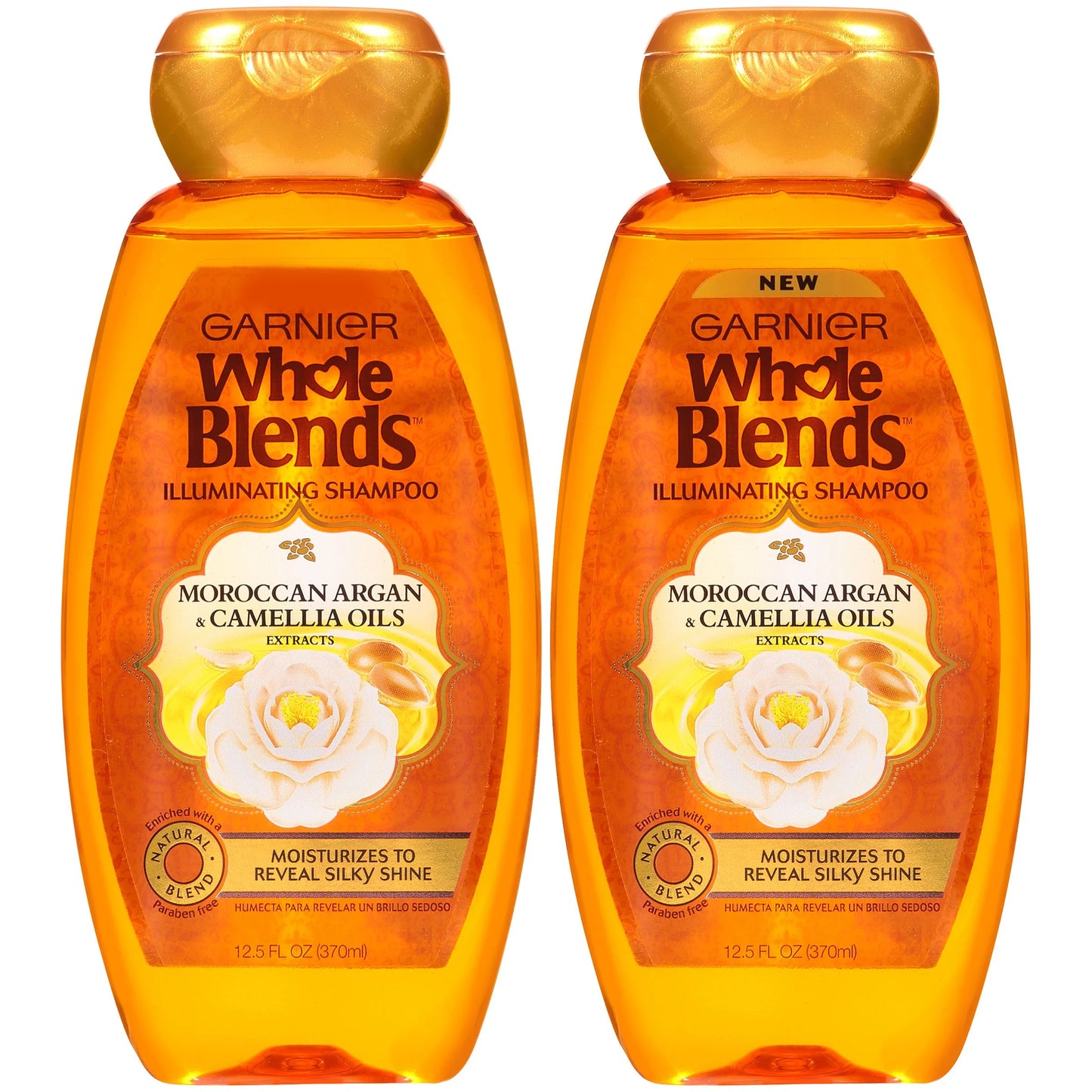 Whole Blends Shampoo with Moroccan Argan & Camellia Oils Extracts, for Dry Hair, 2 Count