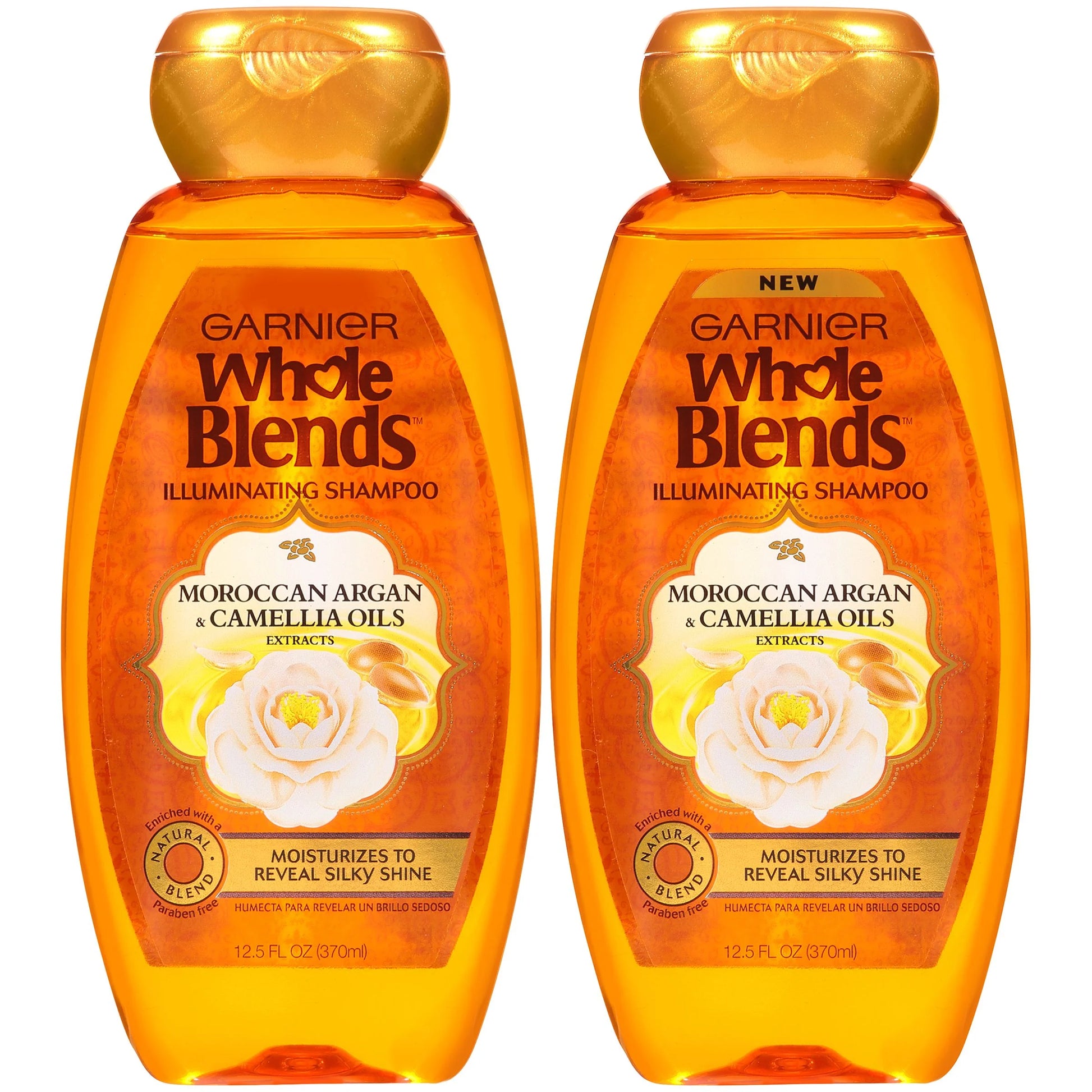 Whole Blends Shampoo with Moroccan Argan & Camellia Oils Extracts, for Dry Hair, 2 Count