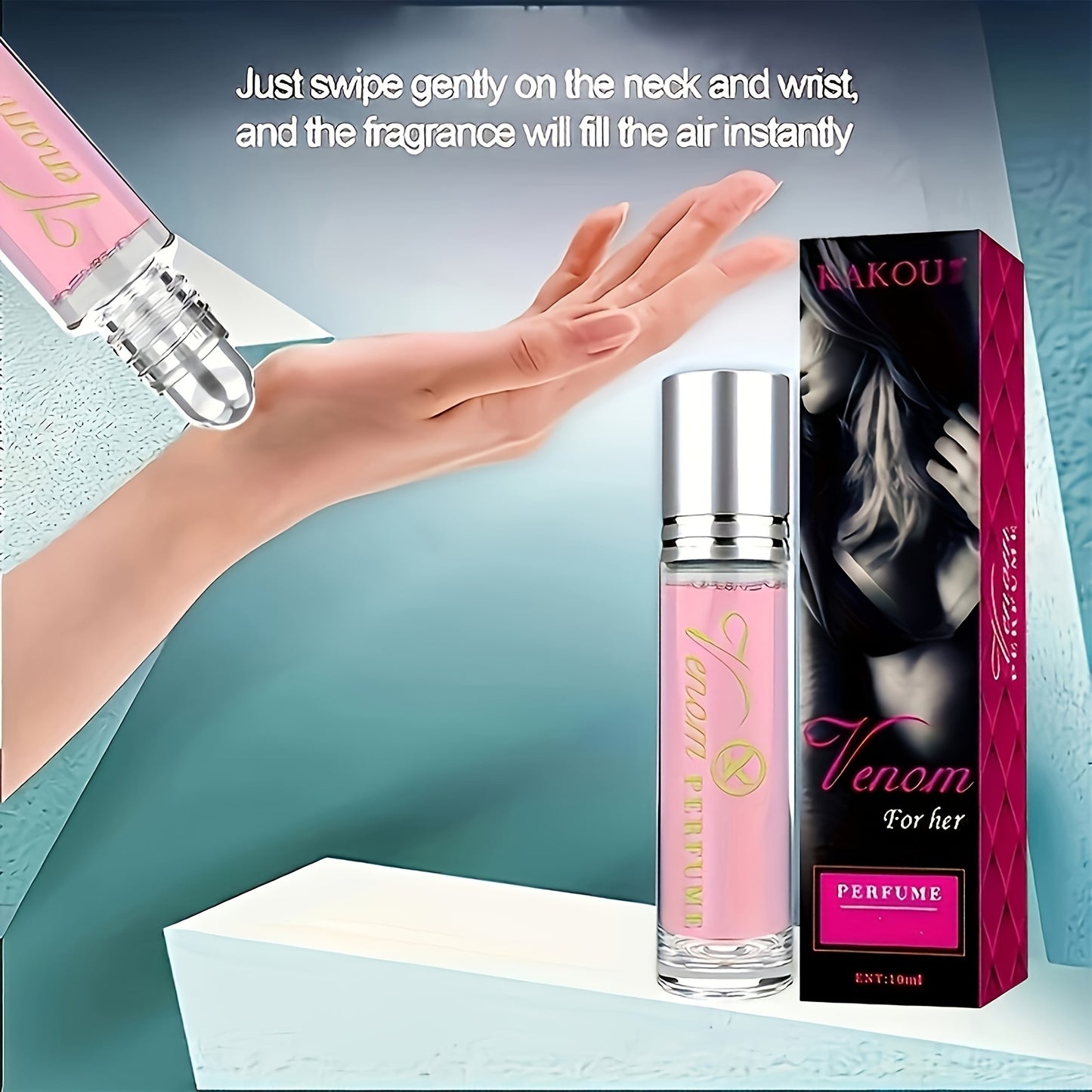 0.34oz Roll-on Perfume for Women - Long-Lasting, Seductive Fragrance for Dating, Confidence-Boosting, Attracting, and Captivating - Perfect Gift for Women Who Want to Unleash Their Charm