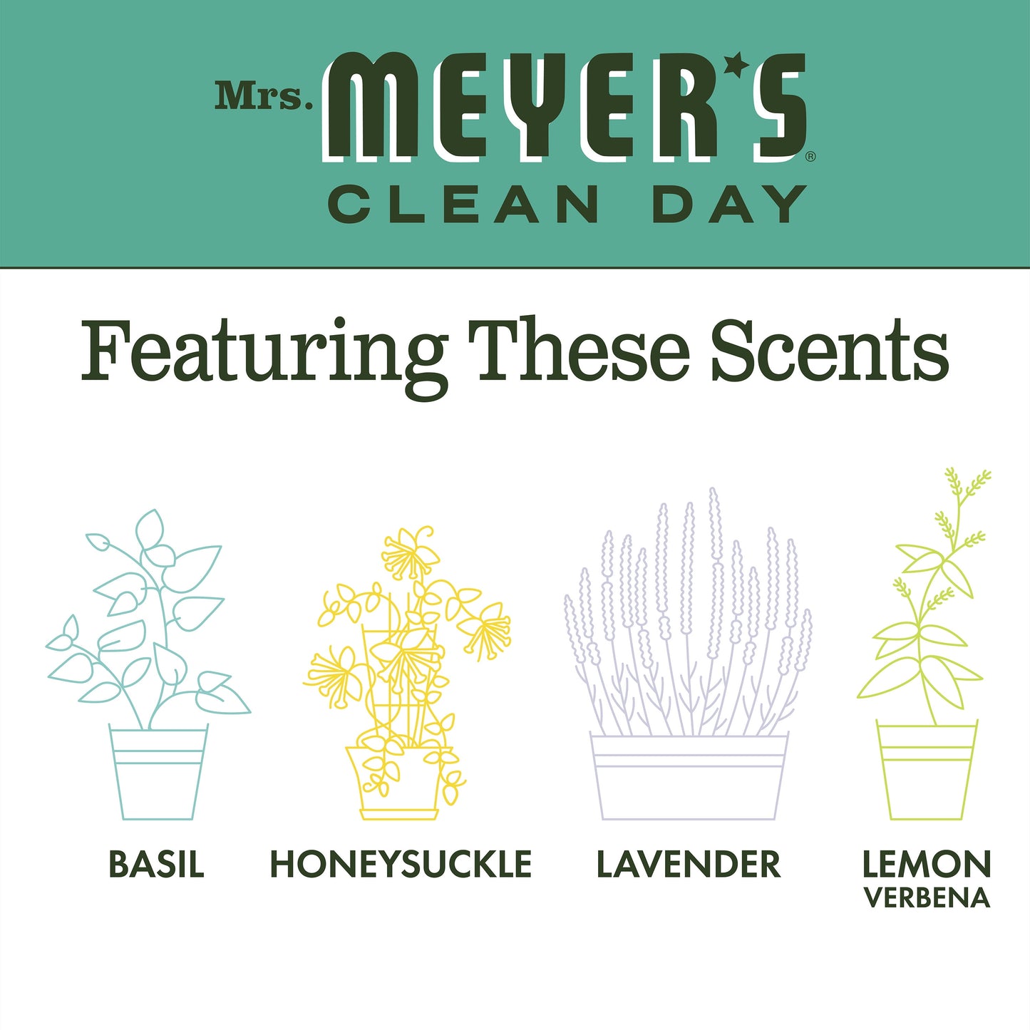 Mrs. Meyer’S Clean Day Liquid Dish Soap, Basil, 16 Ounce Bottle (Pack of 3)