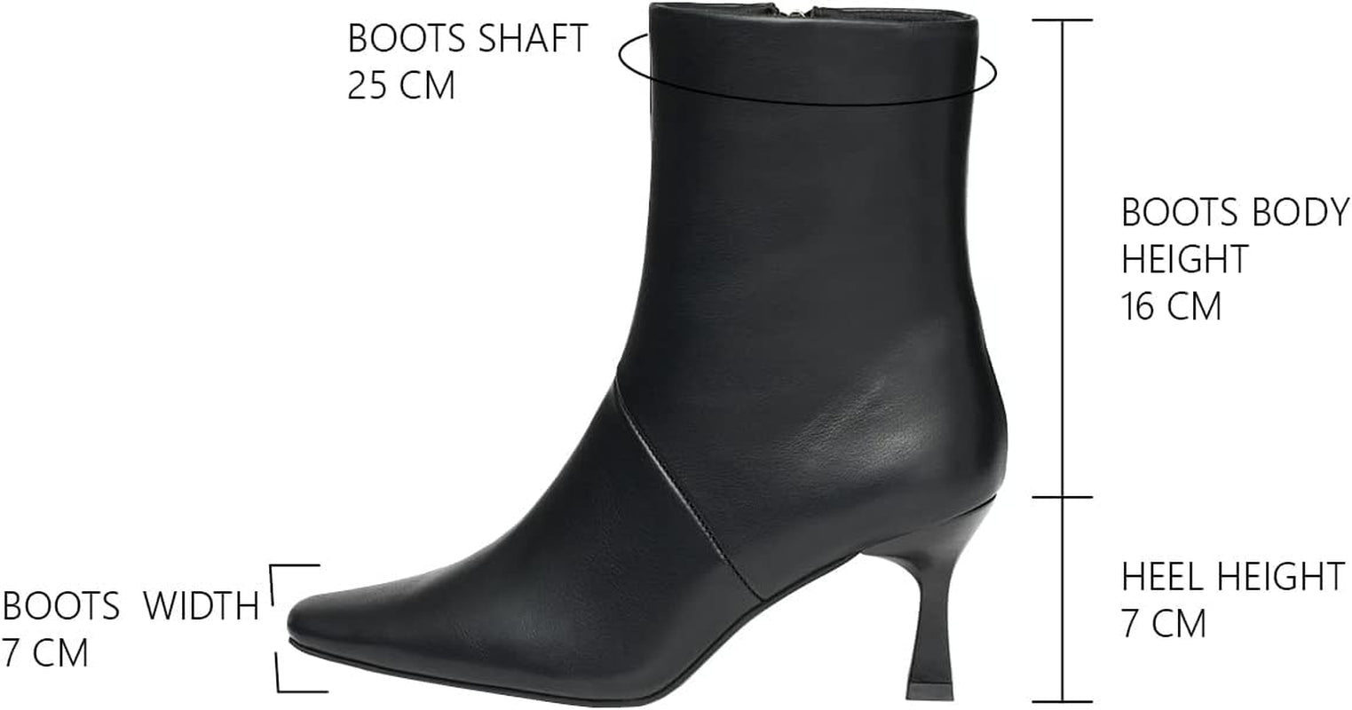 Brown Ankle-High Women'S Boots | Pointed Toe, Block Heel, Casual Booties for Women | Autumn, Winter