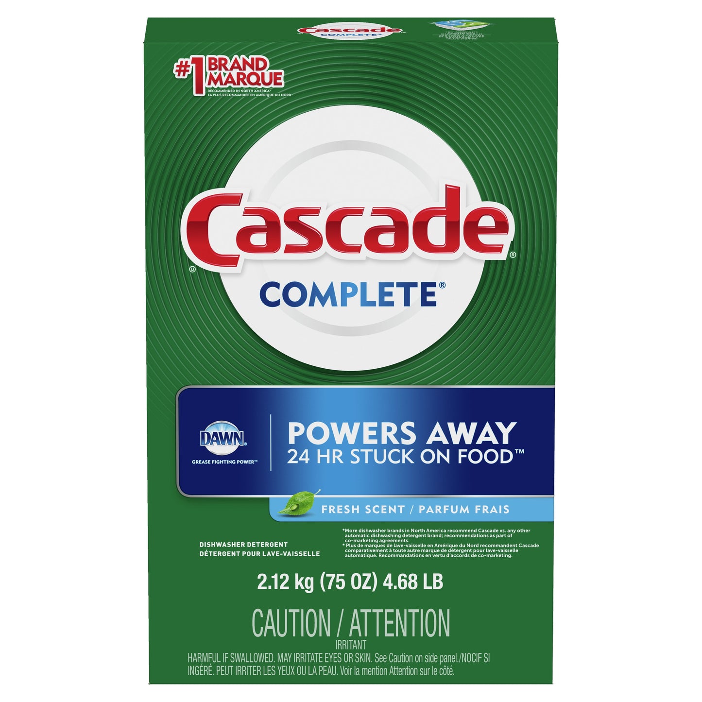 Complete Dishwasher Detergent Powder, Dish Detergent, Dish Soap, Fresh, 75 Fl Oz