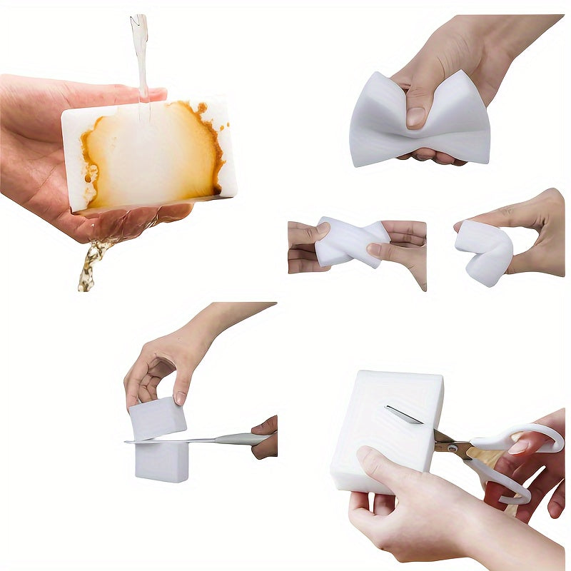 100pcs Magic Eraser Sponges - Ultra Absorbent Melamine Foam for Cleaning Kitchen, Bathroom, Sink, Oven, Stove, Plate, Shower, Tile, Wall, and Car - Effective Household Cleaning Supplies and Tool